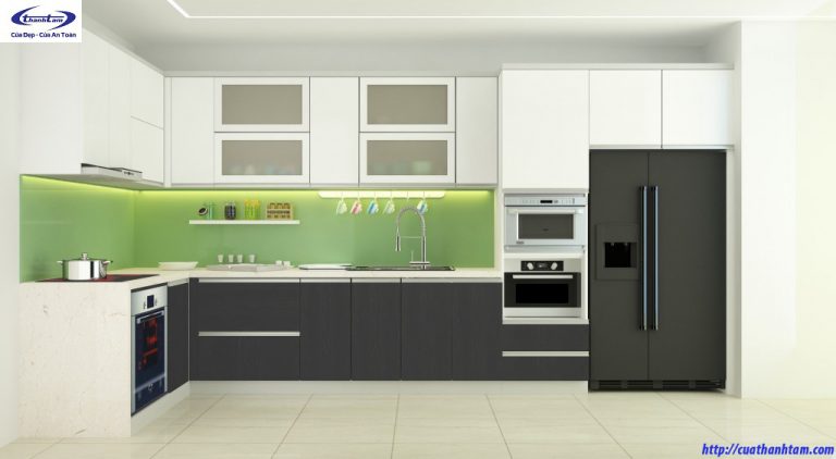 Lý do nên sử dụng kính màu thay gạch men ốp tường bếp